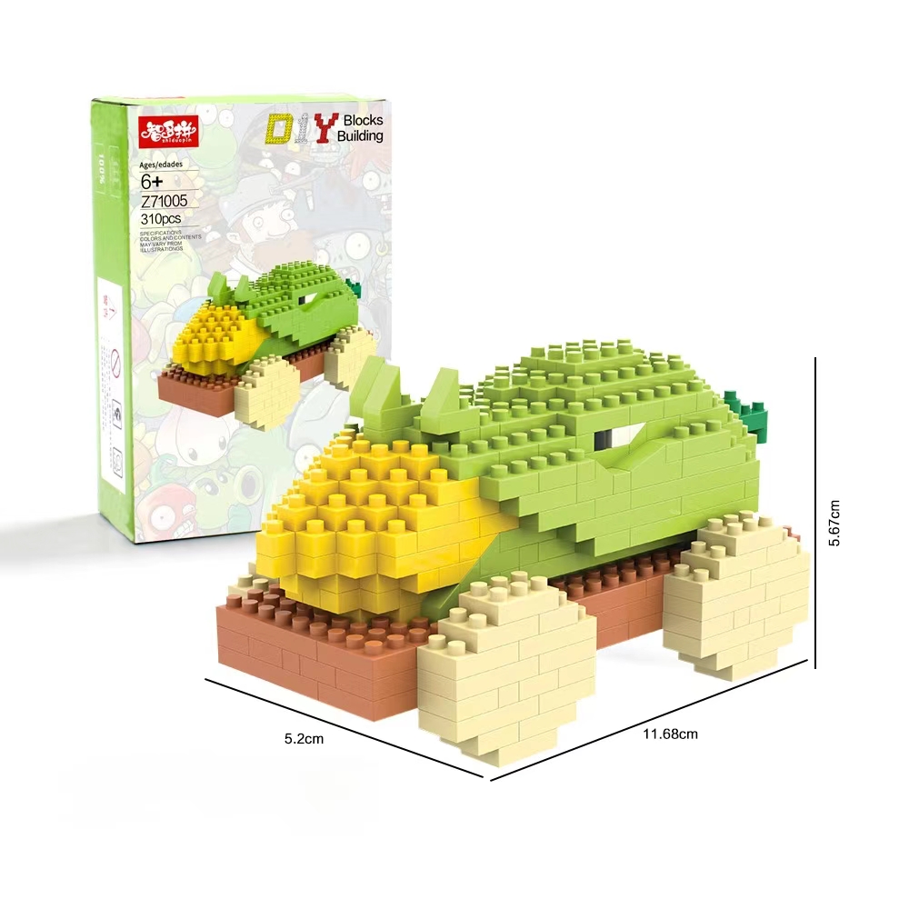 3D Puzzle Toy for Small Particle Building Block Game Plants VS. Zombies