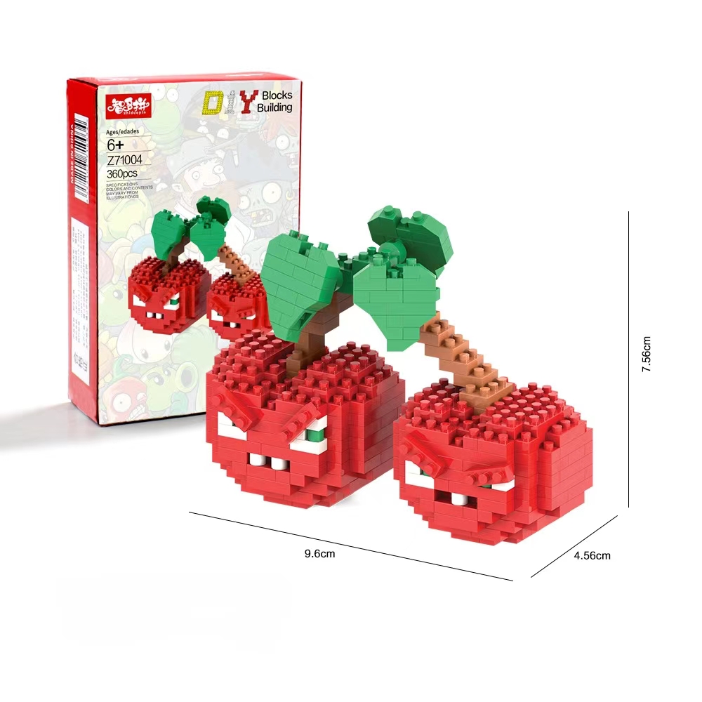 3D Puzzle Toy for Small Particle Building Block Game Plants VS. Zombies
