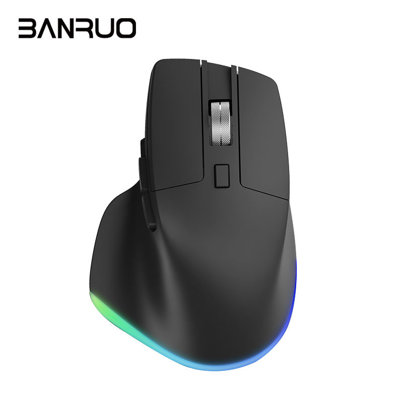 2022  Wireless Mouse, Rechargeable Ergonomic 7d Breathing Light Rgb Quick Connection, for Work