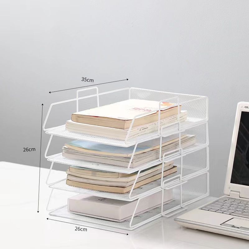 Creative Desktop Office Supplies File Holder Data Rack Multi Level Storage Bookshelf