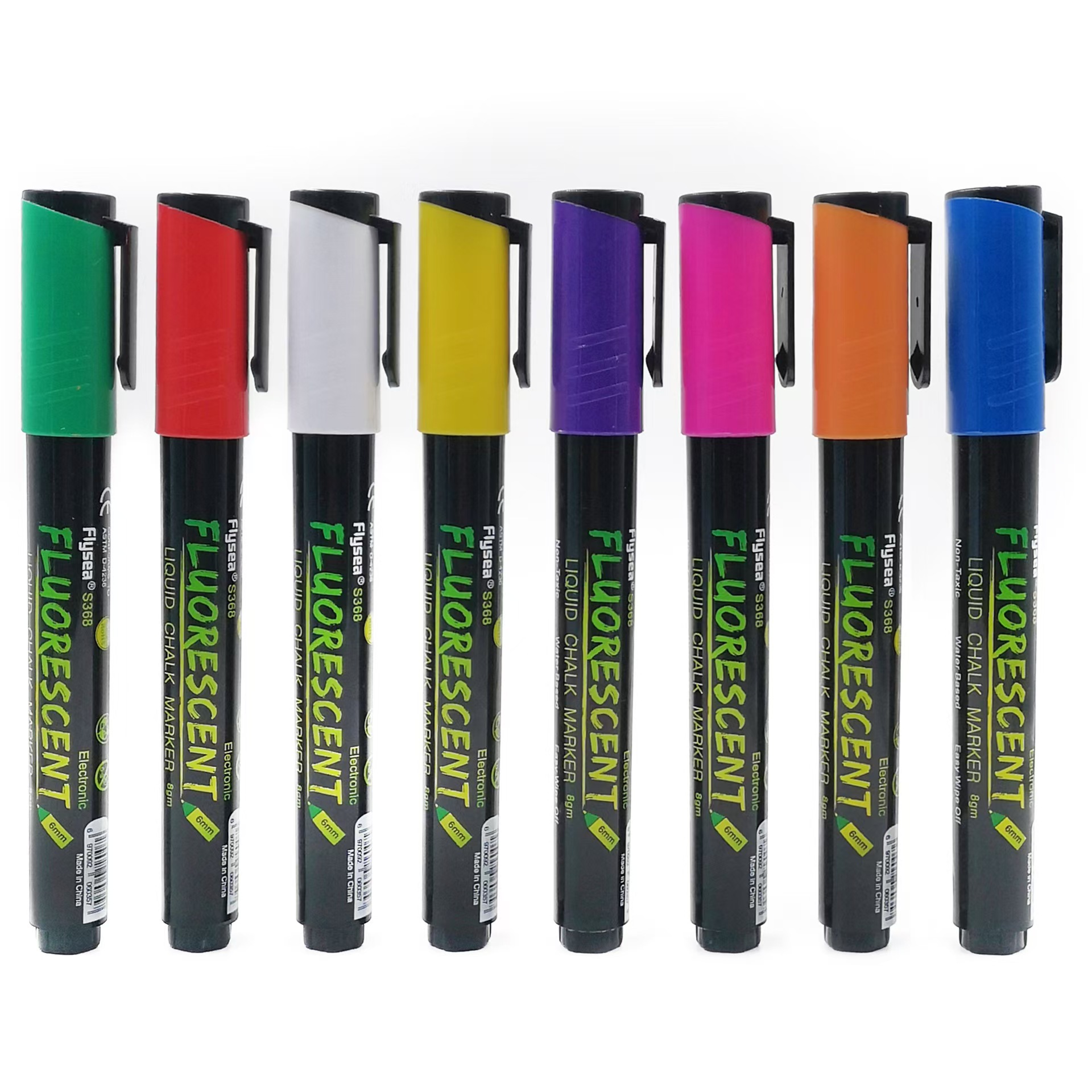 8-Color Electronic Fluorescent Board Erasable Special Pen Set
