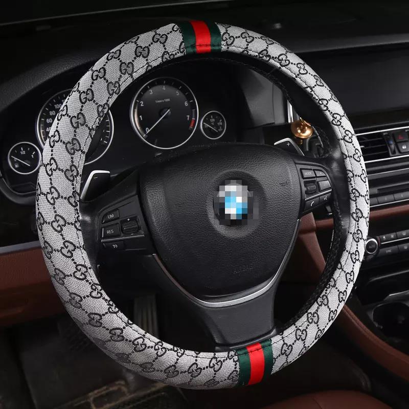 Car Steering Wheel Cover Anti-slip Linen Car Accessory