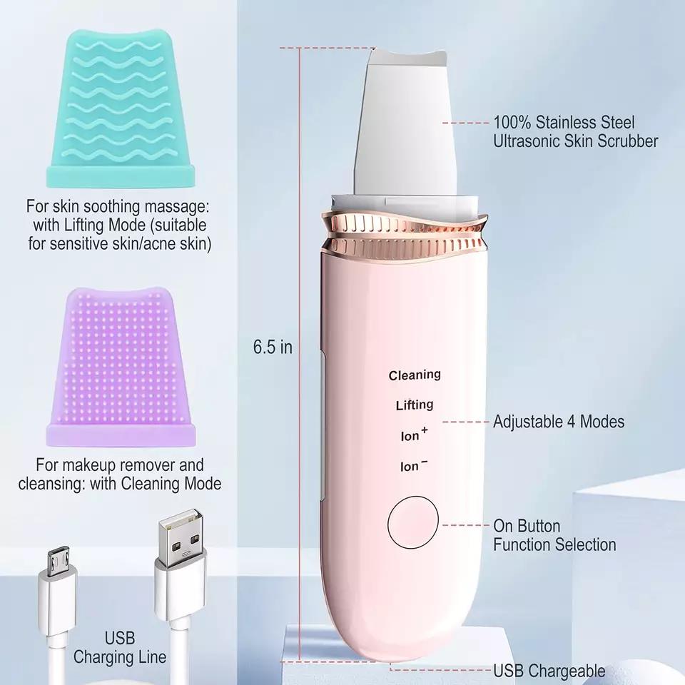 Electric Facial Peeling Sonic Cleaning Ultrasonic Blackhead Remover 