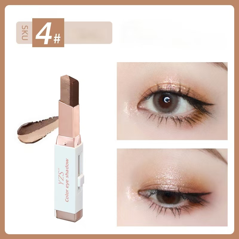 6 Colors Velvet Gradual Change Double Color Eye Shadow Stick