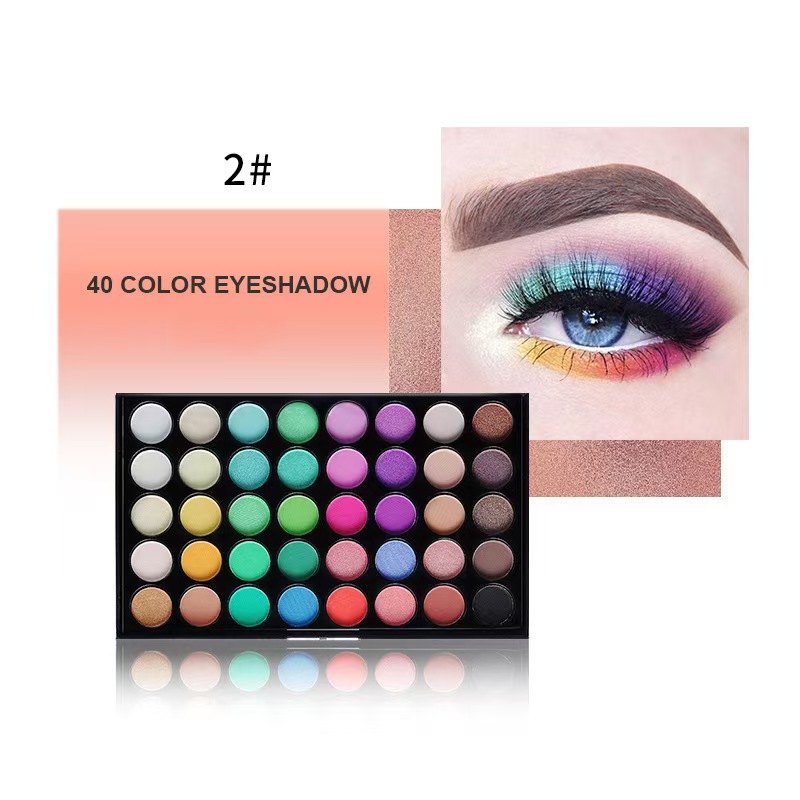 40 Color Eye Shadow Pearlescent Matte Smoked Makeup Eyeshadow Palette 
