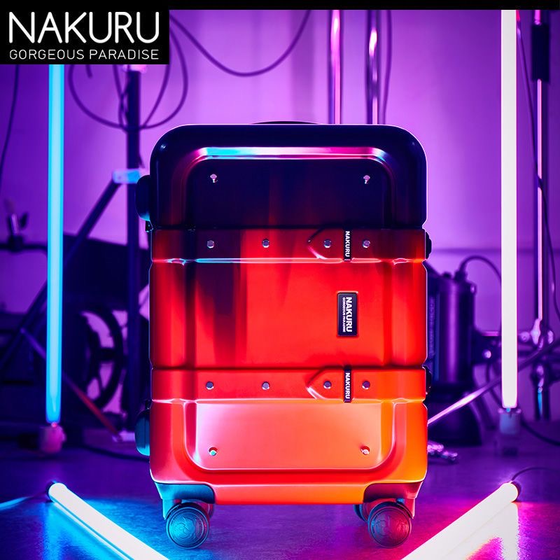 Black Pink Vibrant Luggage for Carry-On Storage 