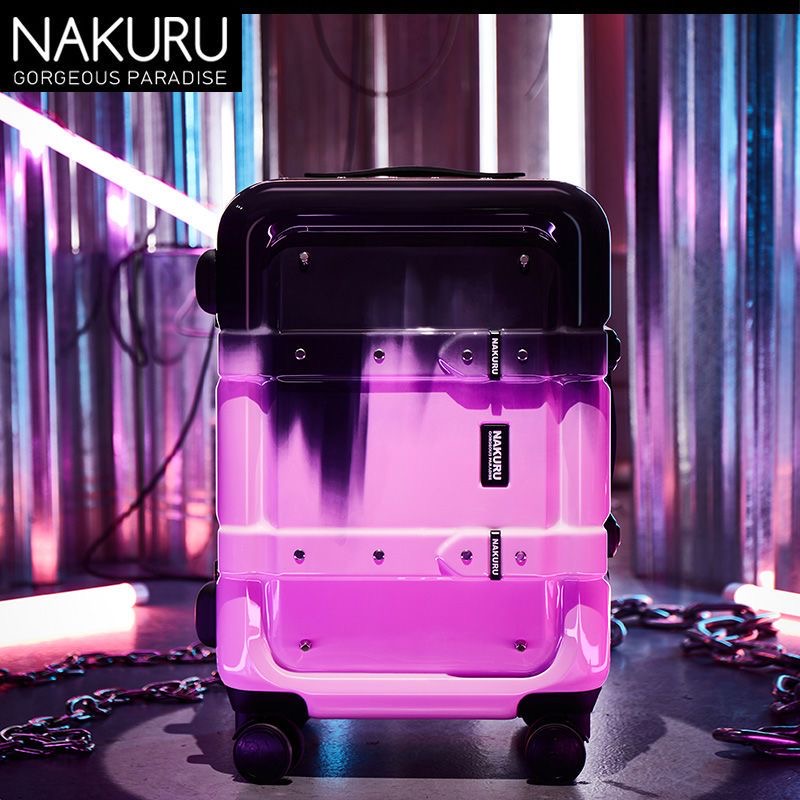 Black Pink Vibrant Luggage for Carry-On Storage 