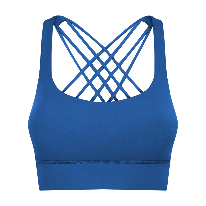 Solid Color Back Hollow Premium Slim Yoga Sport Bra