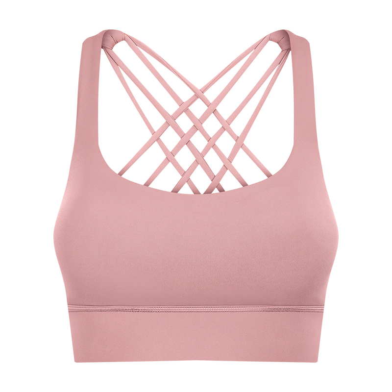 Solid Color Back Hollow Premium Slim Yoga Sport Bra