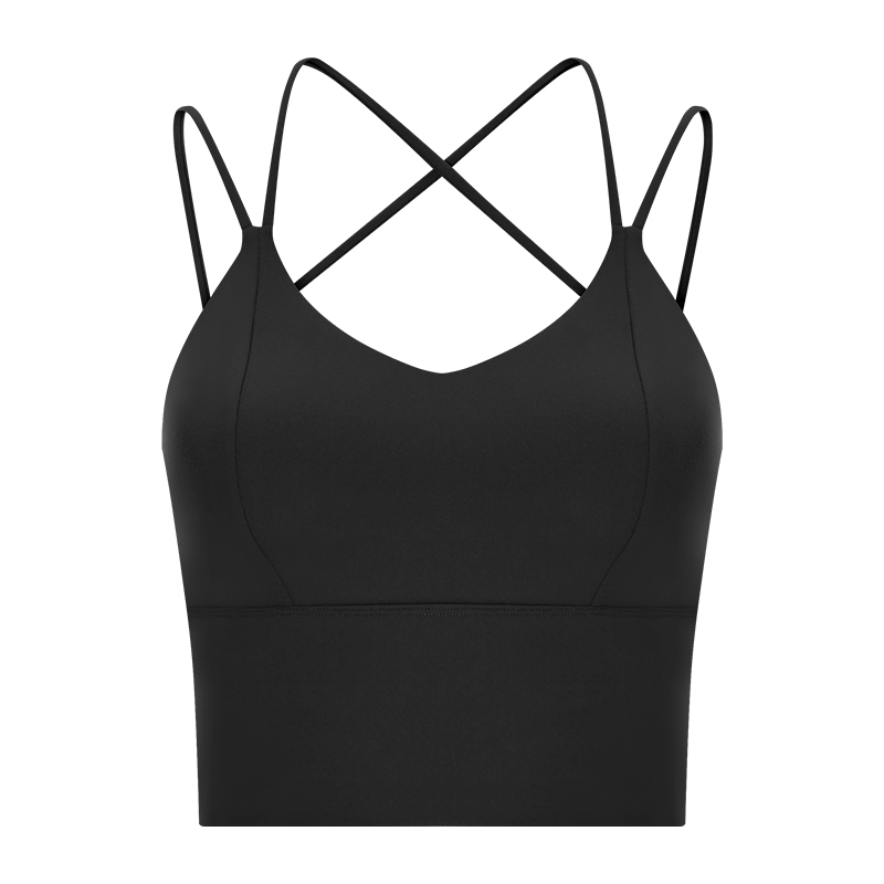  Lengthening Hem Sports Bra Sexy Sling Cross Beauty Back Sports Lingerie Women