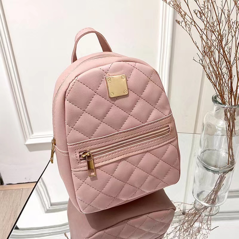 Rhombic Pattern Backpack With Adjustable Strap ,Card Wallet,Mobile Casual Phone Bag,Casual Camera Bag,Square Bag