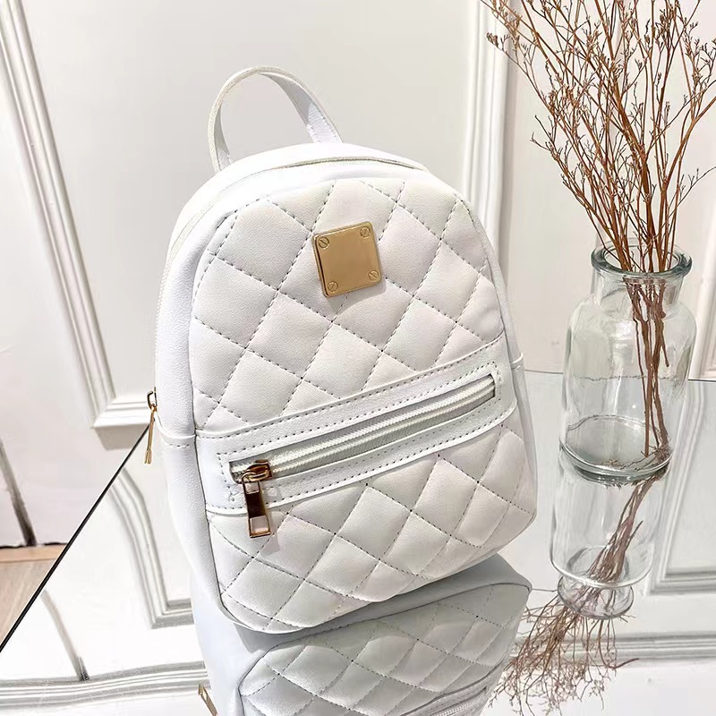 Rhombic Pattern Backpack With Adjustable Strap ,Card Wallet,Mobile Casual Phone Bag,Casual Camera Bag,Square Bag