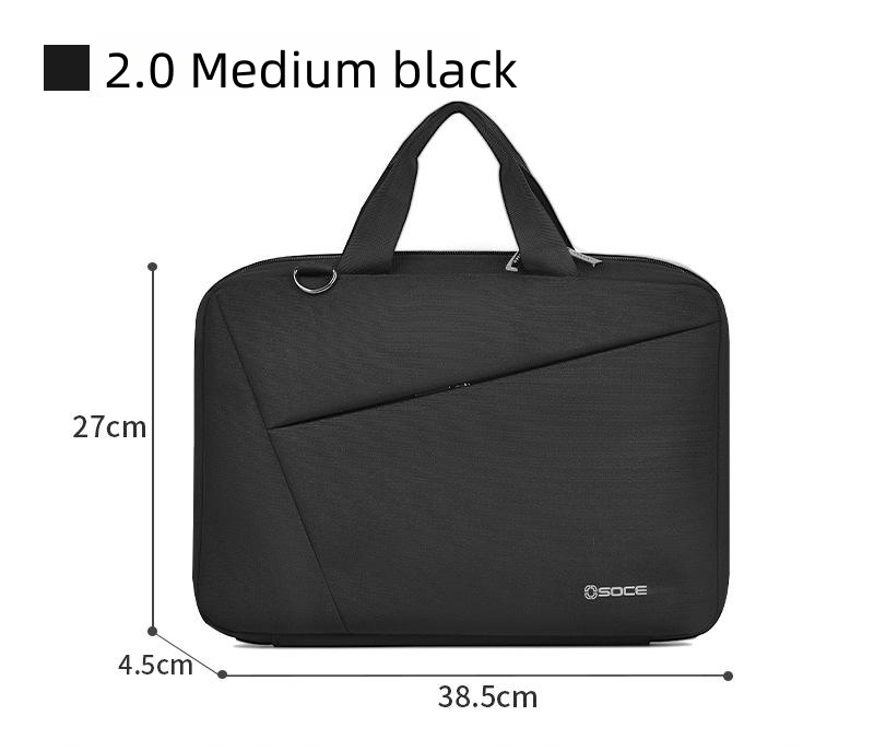 Waterproof and shock-proof multifunctional handbag Commuter business laptop bag Men's and women's briefcases