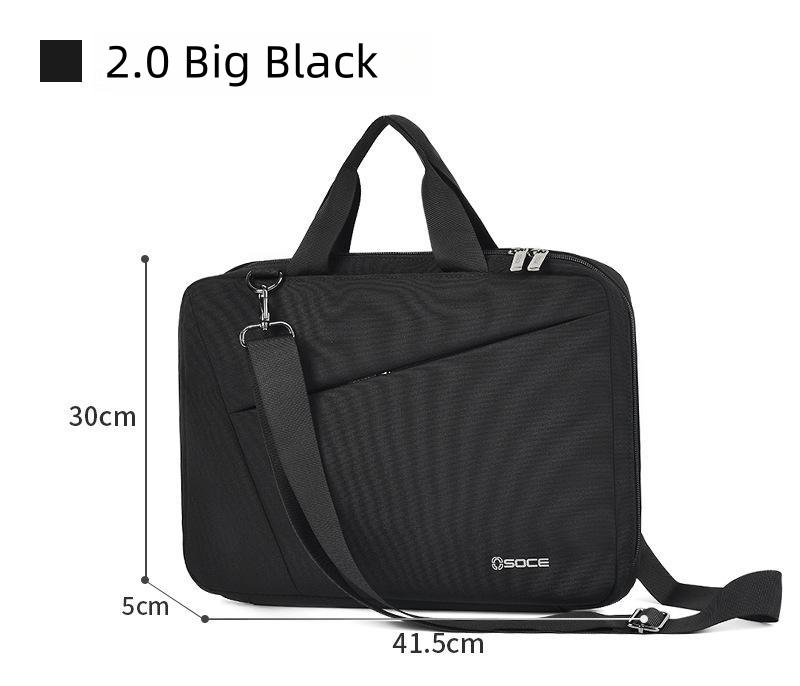 Waterproof and shock-proof multifunctional handbag Commuter business laptop bag Men's and women's briefcases