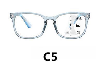 Progressive multifocal floral hawksbill blue light blocking far near 2023woman man bifoc read glasses