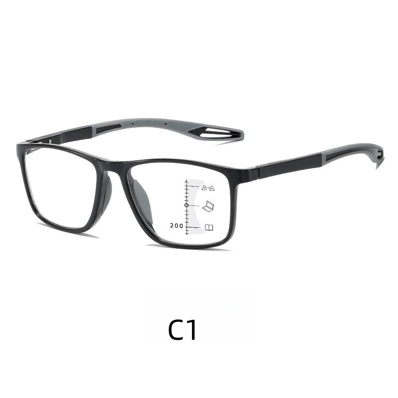 Fashion Luxury Square Women Men Multifocal Progressive   Sports Reader Anti Blue Light Reading Glasses 2023