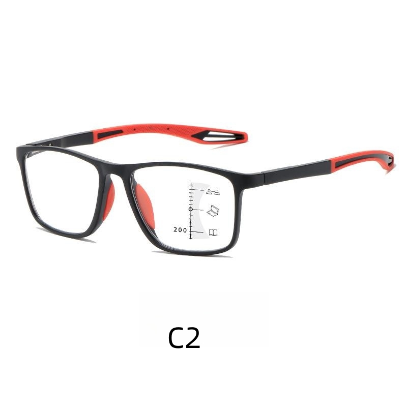 Fashion Luxury Square Women Men Multifocal Progressive   Sports Reader Anti Blue Light Reading Glasses 2023
