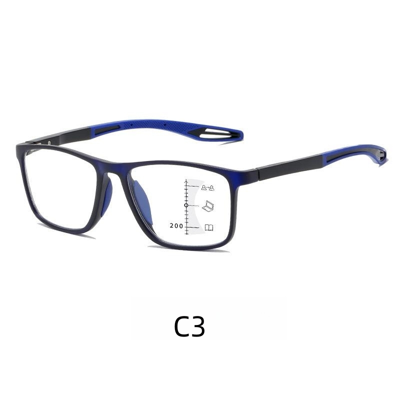 Fashion Luxury Square Women Men Multifocal Progressive   Sports Reader Anti Blue Light Reading Glasses 2023
