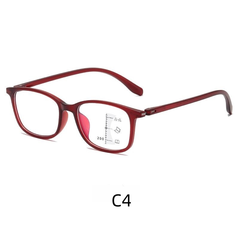 Progressive multi-focus anti-blue reading glasses ultra-light reading glasses for the elderly
