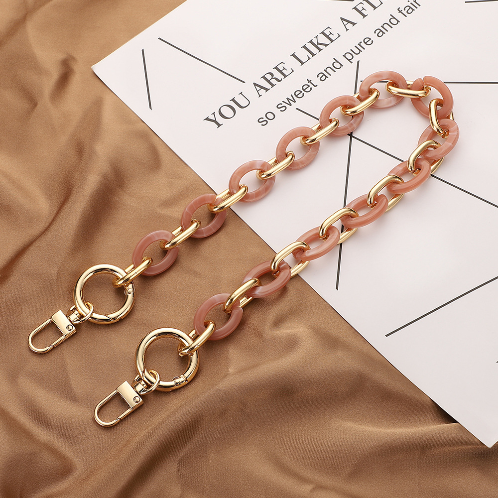 Stylish acrylic handmade chain women's bag shoulder strap Bag Metal accessories Single strap bag strap accessories