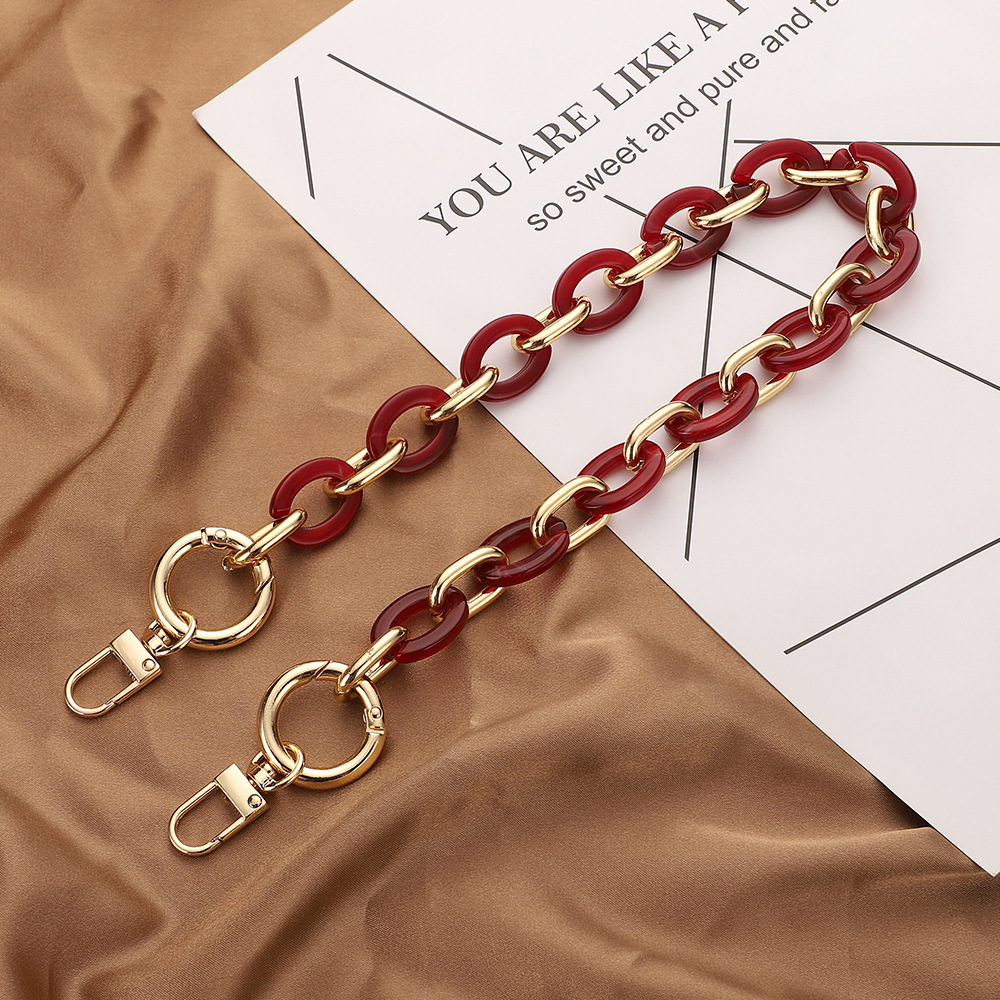 Stylish acrylic handmade chain women's bag shoulder strap Bag Metal accessories Single strap bag strap accessories