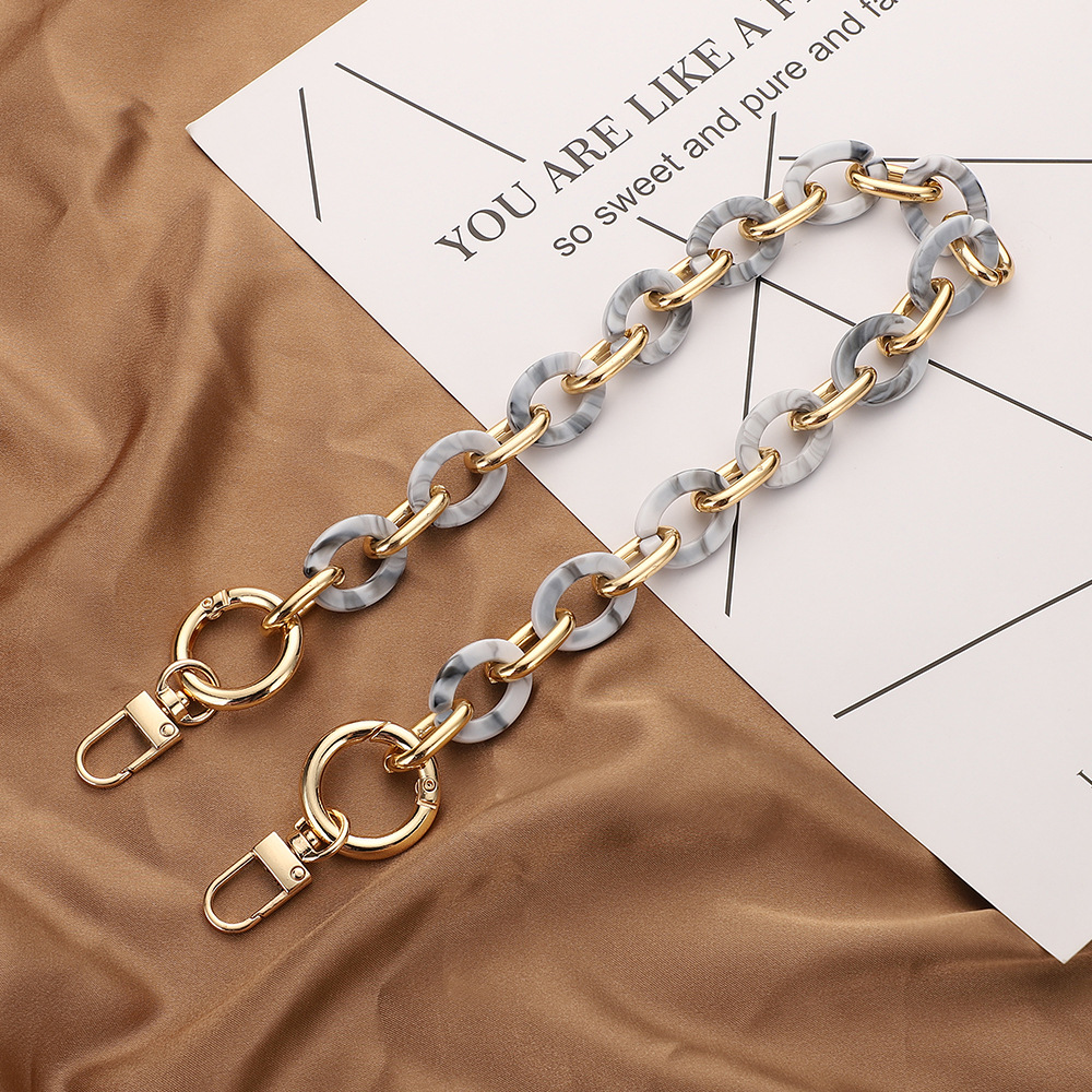 Stylish acrylic handmade chain women's bag shoulder strap Bag Metal accessories Single strap bag strap accessories