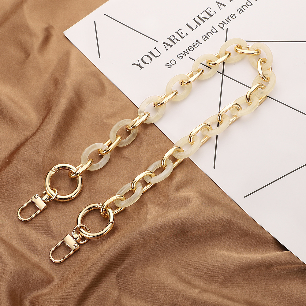 Stylish acrylic handmade chain women's bag shoulder strap Bag Metal accessories Single strap bag strap accessories