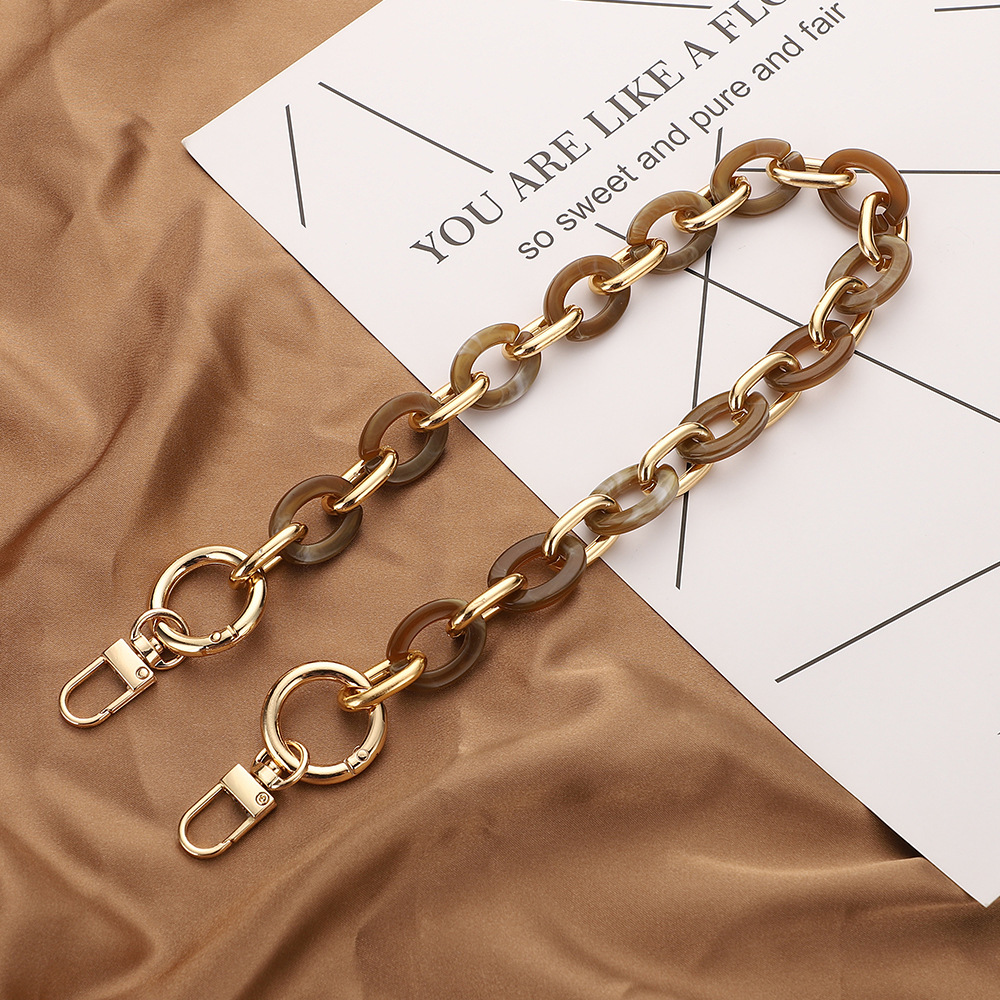 Stylish acrylic handmade chain women's bag shoulder strap Bag Metal accessories Single strap bag strap accessories