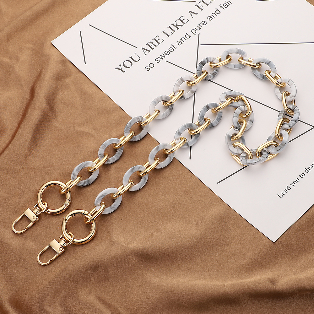 Stylish acrylic handmade chain women's bag shoulder strap Bag Metal accessories Single strap bag strap accessories