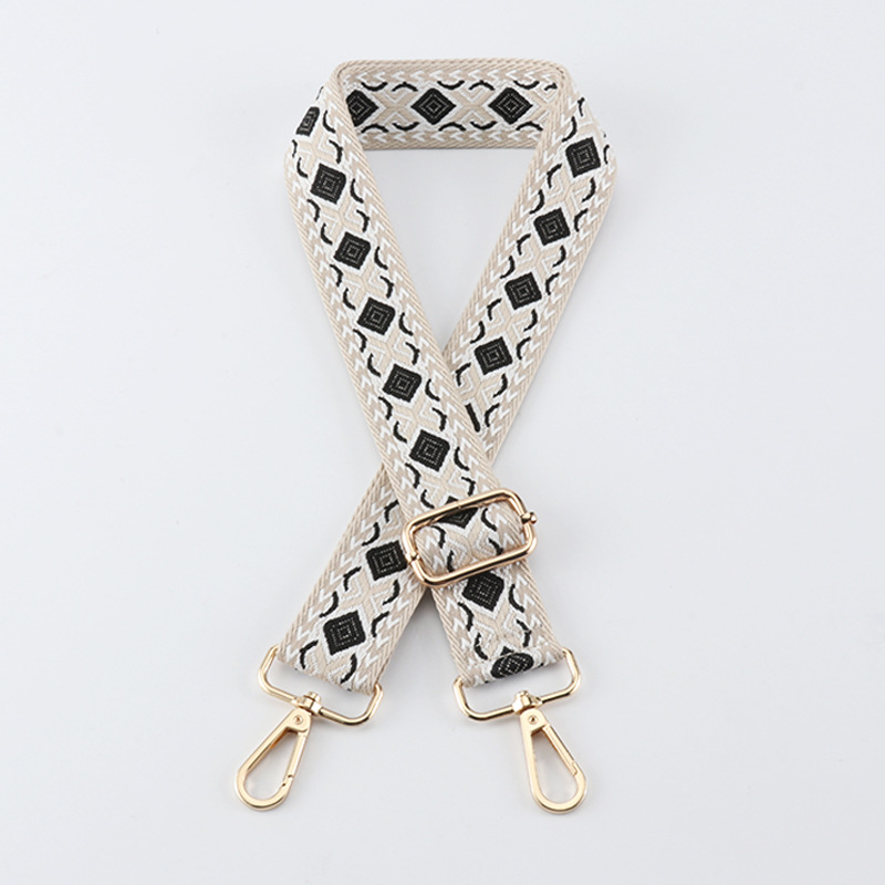 3.8cm jacquard bag strap Adjustable single shoulder crossbody bag for women replace long back strap