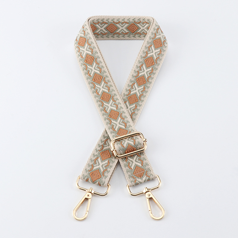 3.8cm jacquard bag strap Adjustable single shoulder crossbody bag for women replace long back strap