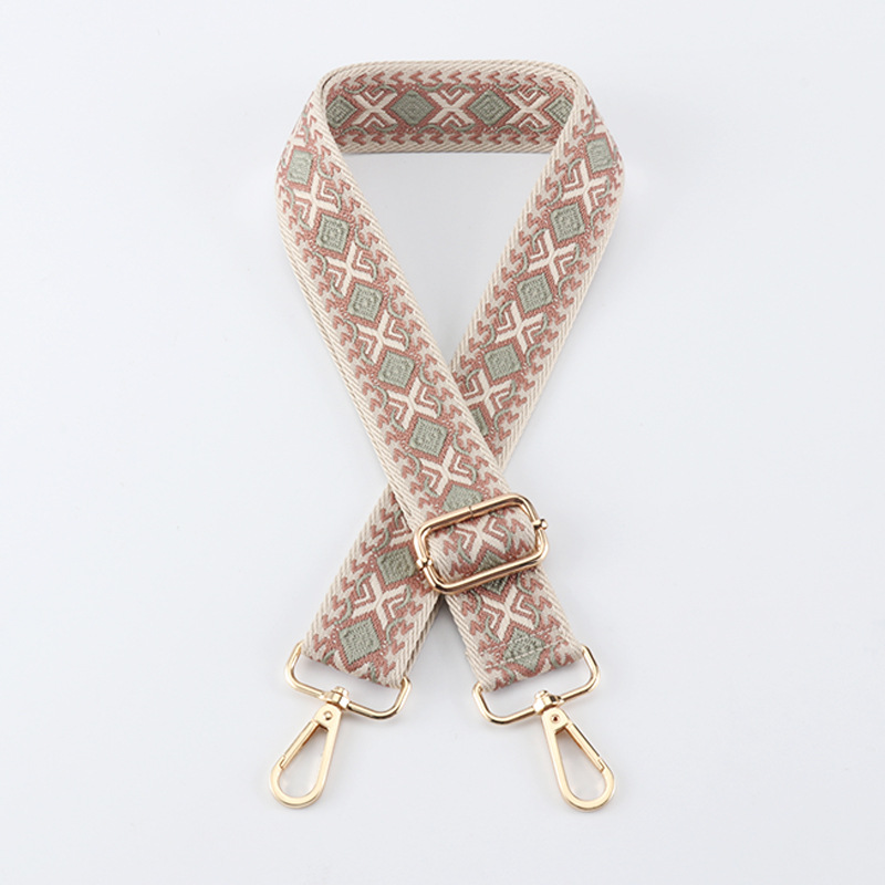 3.8cm jacquard bag strap Adjustable single shoulder crossbody bag for women replace long back strap