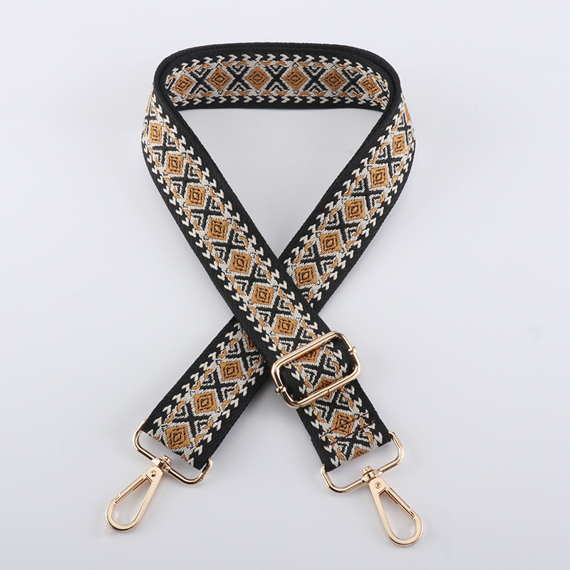 3.8cm jacquard bag strap Adjustable single shoulder crossbody bag for women replace long back strap