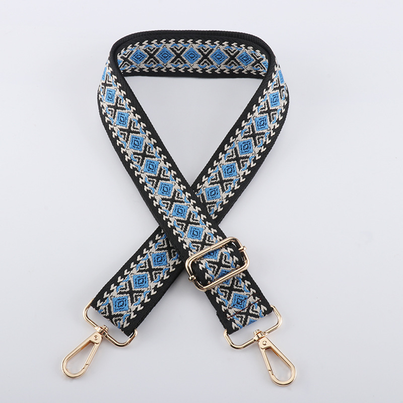 3.8cm jacquard bag strap Adjustable single shoulder crossbody bag for women replace long back strap