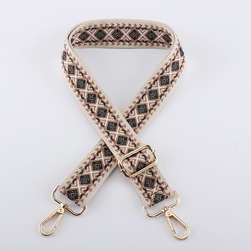 3.8cm jacquard bag strap Adjustable single shoulder crossbody bag for women replace long back strap