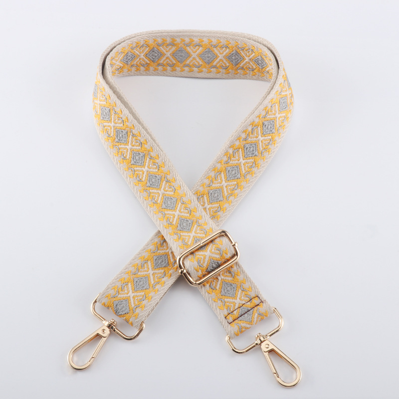 3.8cm jacquard bag strap Adjustable single shoulder crossbody bag for women replace long back strap