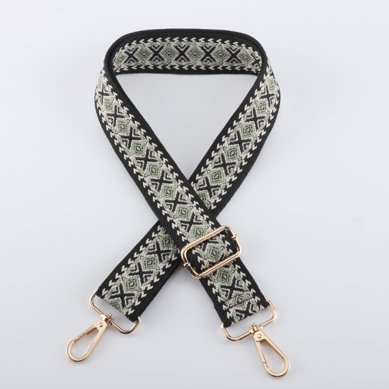 3.8cm jacquard bag strap Adjustable single shoulder crossbody bag for women replace long back strap