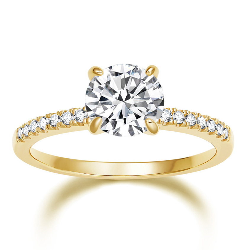 925 Sterling Silver 1.25 carat round single grain square Zircon Engagement Ring Ring Halo Set Love ring