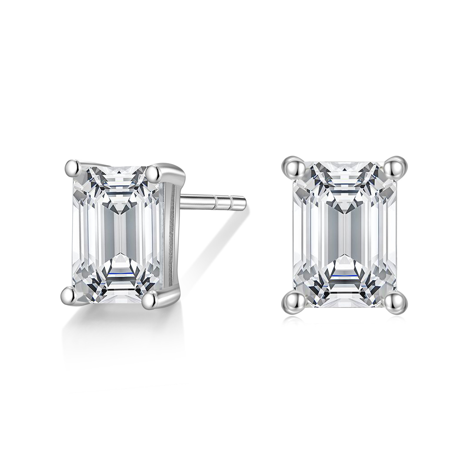 925 square crystal zircon earrings are hypoallergenic