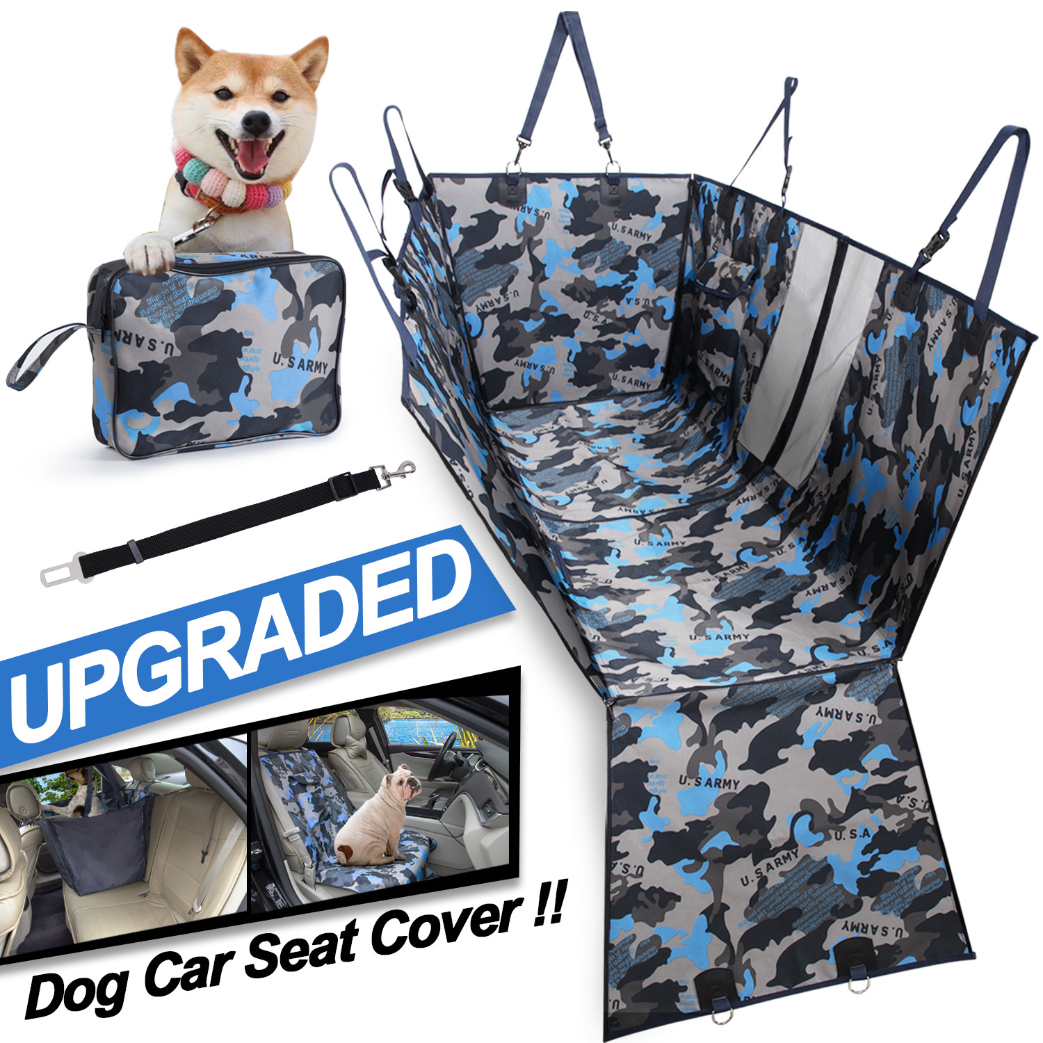 Pet dog waterproof hammock non-slip durable soft back car seat cover pet car mat