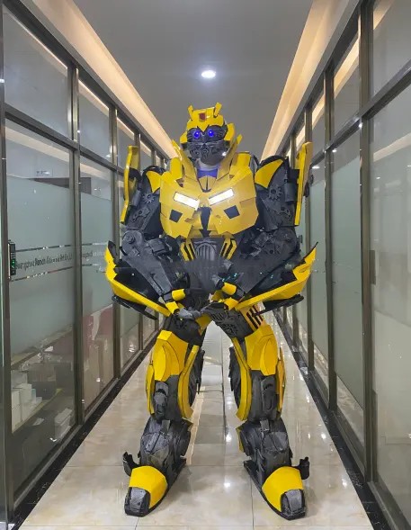 Good Quality Handmade Kids Party Realistic Yellow Robot Costume