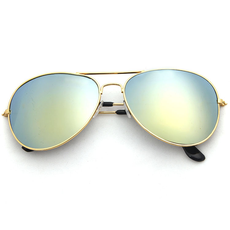 Stylish adult Metal Aviator Sunglasses Men's Bright color trend Toad sunglasses