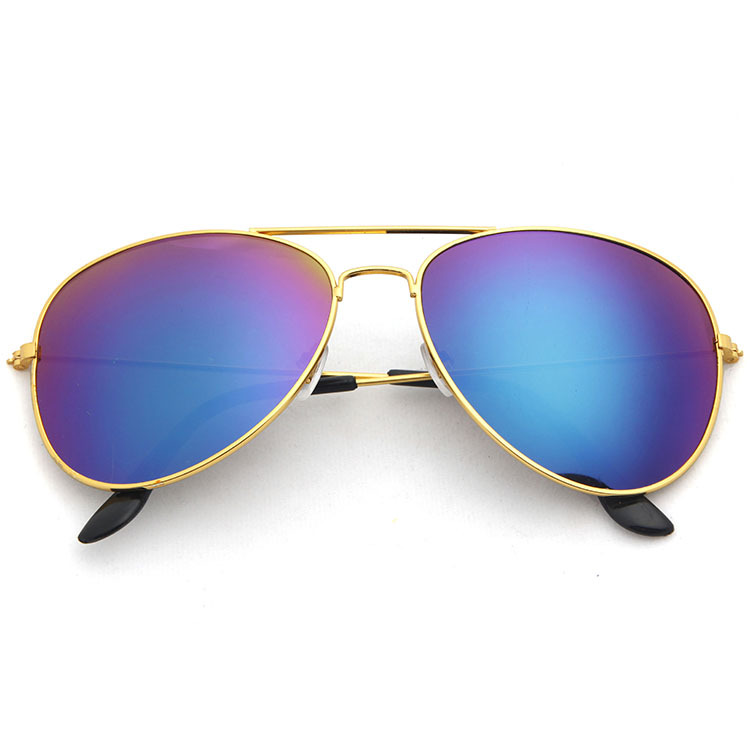 Stylish adult Metal Aviator Sunglasses Men's Bright color trend Toad sunglasses