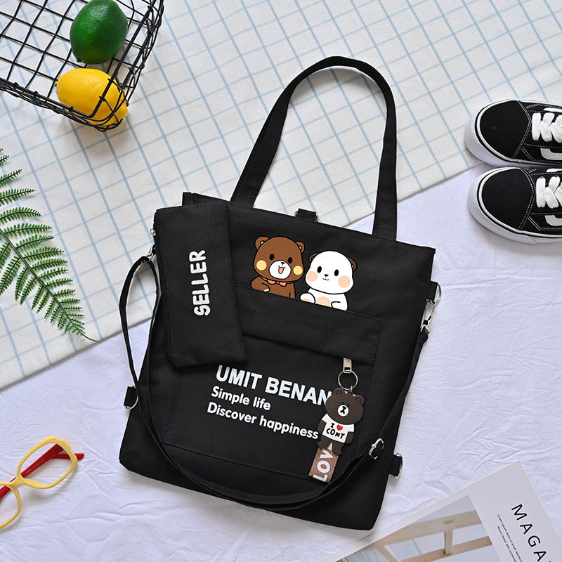 Canvas bag Female handbag Student shoulder bag Cloth bag tote bag Crossbody