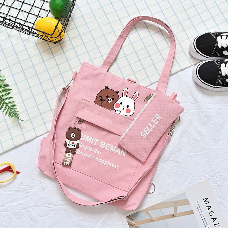 Canvas bag Female handbag Student shoulder bag Cloth bag tote bag Crossbody