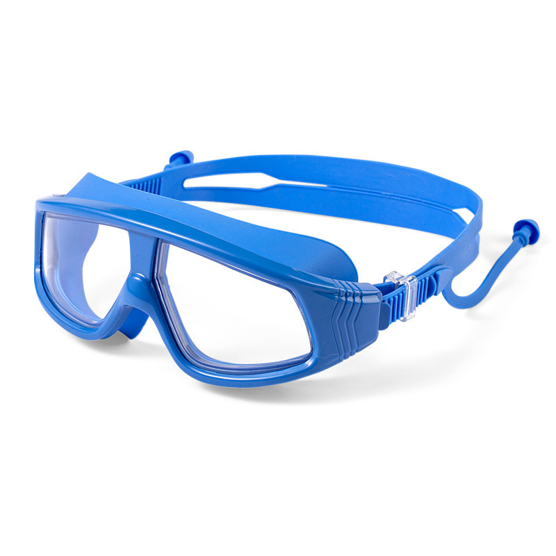 Children's swimming goggles high definition anti-fog waterproof large frame earplugs for girls and boys