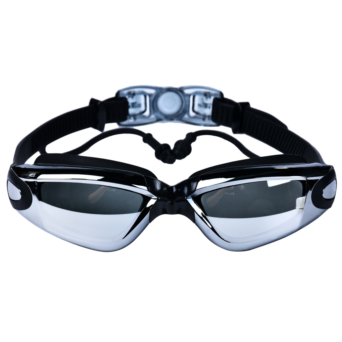 Goggles earplugs HD waterproof and anti-fog large frame electroplating goggles for men and women