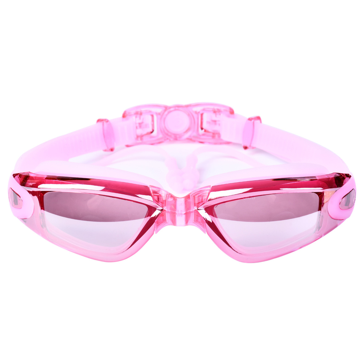 Goggles earplugs HD waterproof and anti-fog large frame electroplating goggles for men and women