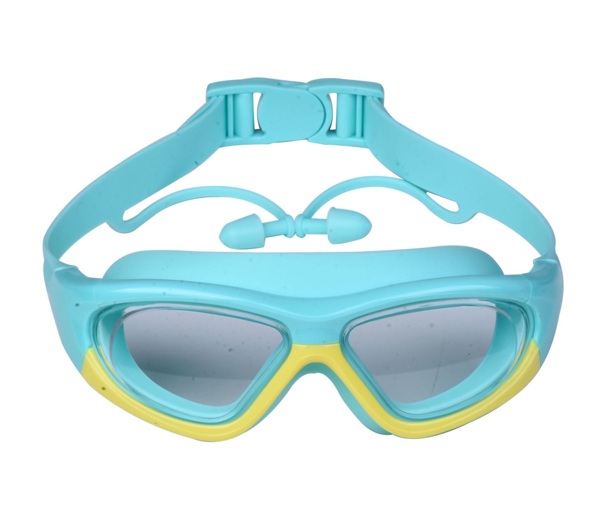 Hd children's swim goggles anti-fog large frame goggles comfortable silicone ear plugs