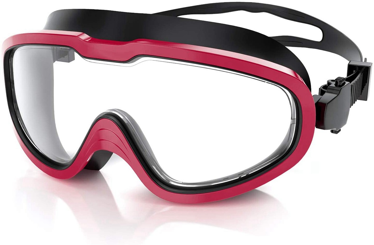 Swimming goggles Large frame silicone swimming glasses anti-fog and anti-leakage UV for adults and children